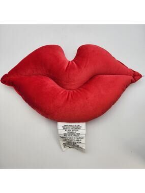 Target Cherry Red Lips Plush Pillow 10x17 Valentine College Dorm Room Essentials